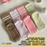 Sports Cushioned Mid-Calf Grip Socks